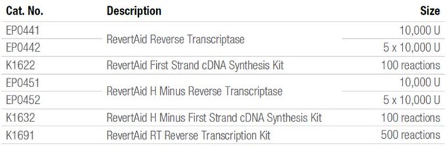 RevertAid™ Reverse Transcriptases RevertAid™ Reverse Transcriptases